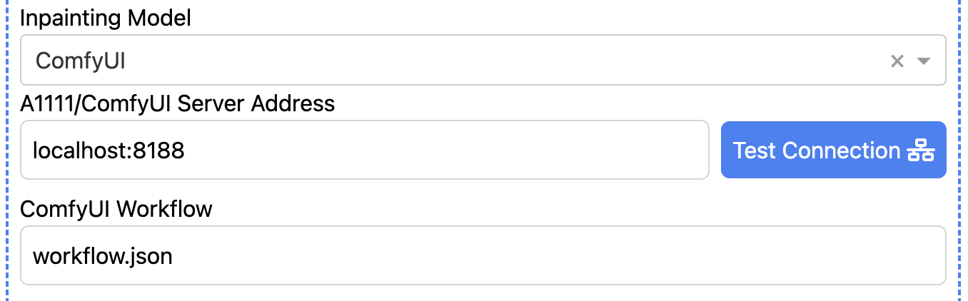 Example configuration for ComfyUI