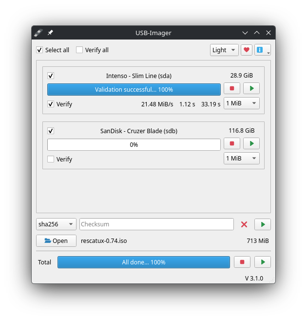 USB-Imager screenshot