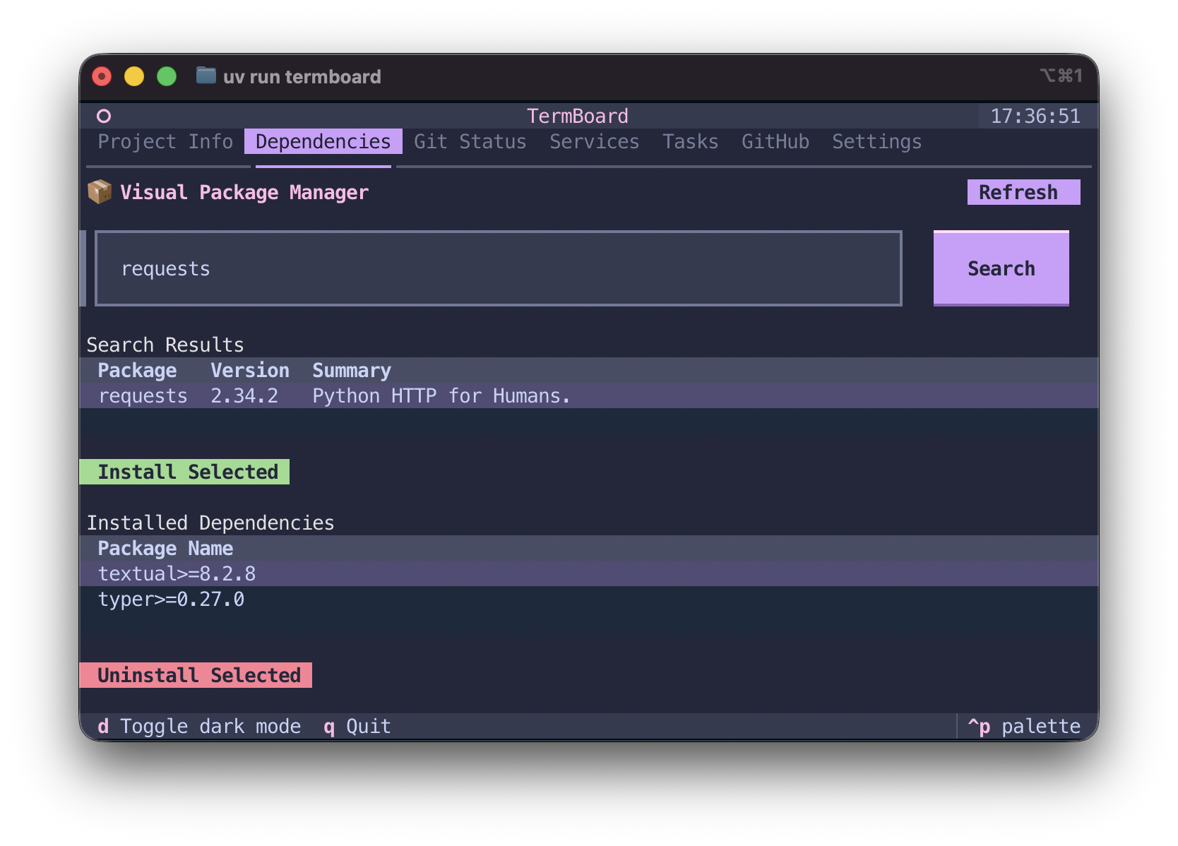 Visual Package Manager