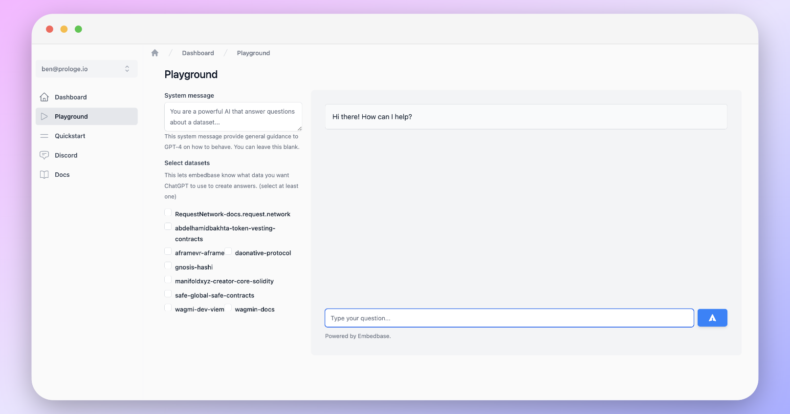Dashboard Screenshot