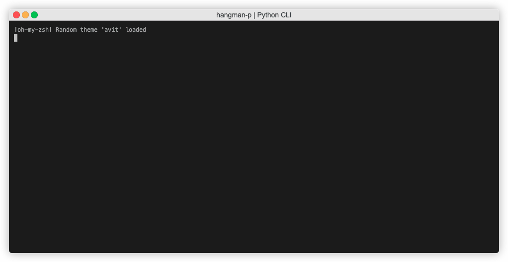 Hangman terminal demo