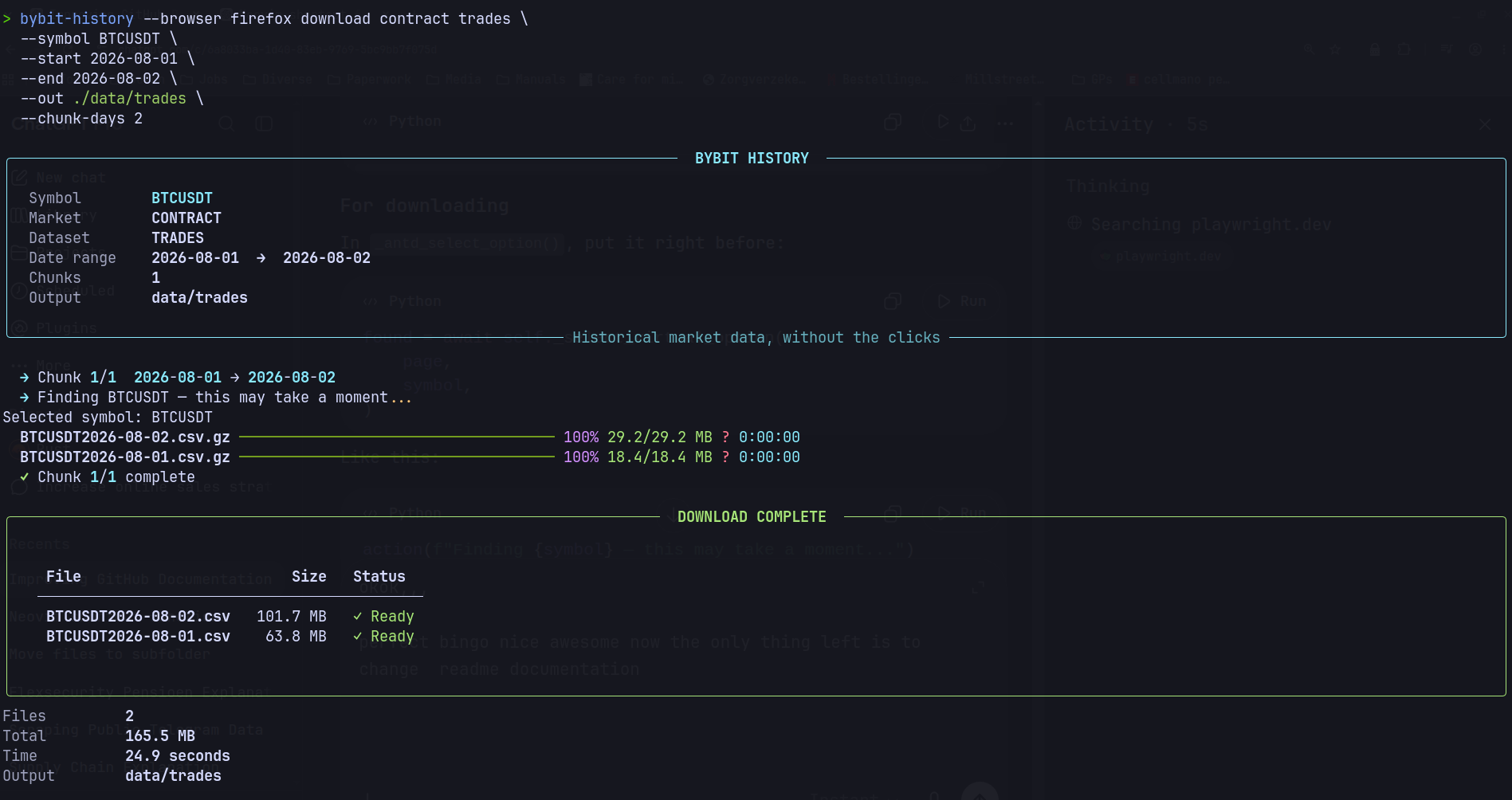 Bybit historical-data download