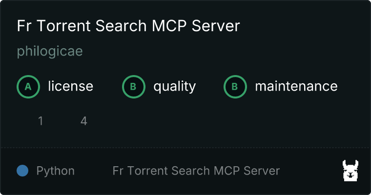 FR Torrent Server MCP server