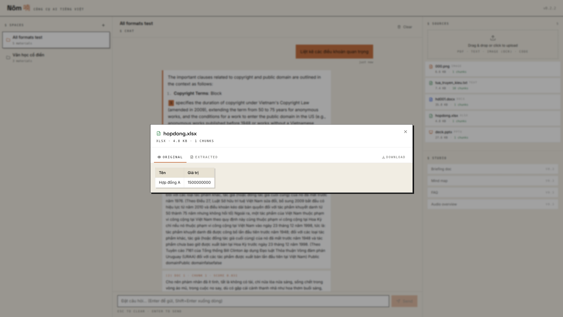 XLSX viewer