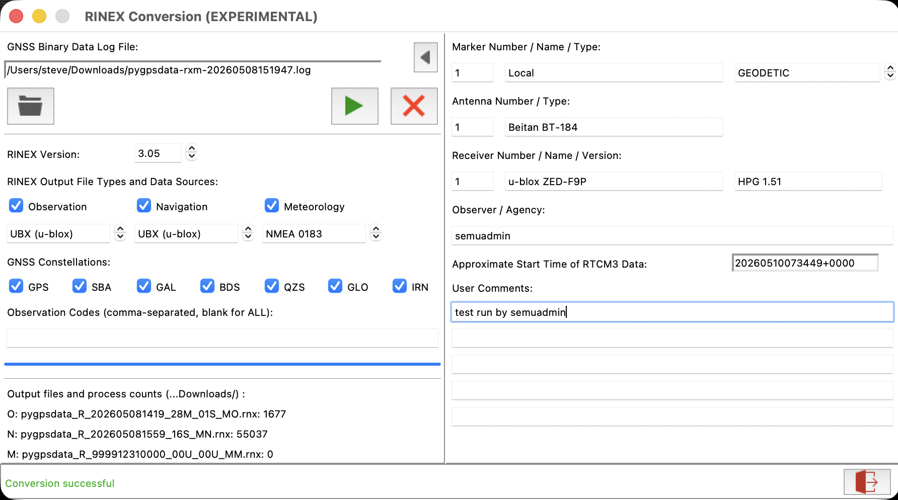 rinex screenshot