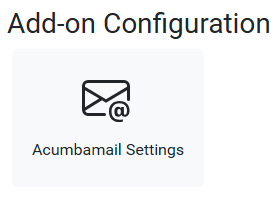 Add-on Configuration
