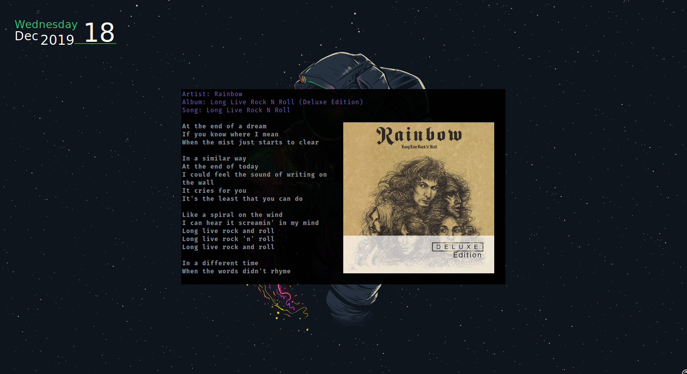 Lyrics-Screenshot