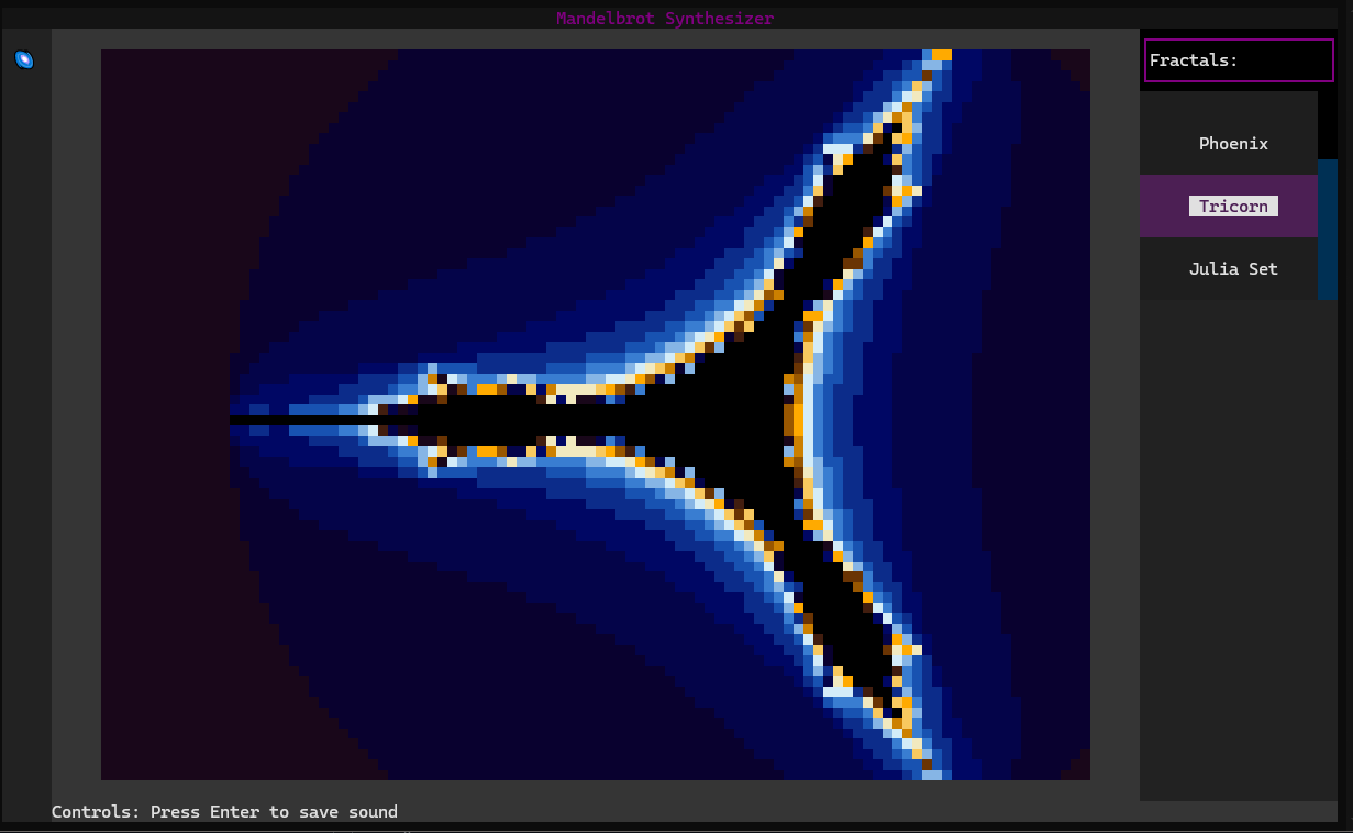 Mandelbrot Synthesizer Screenshot