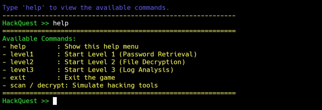 Interactive Commands