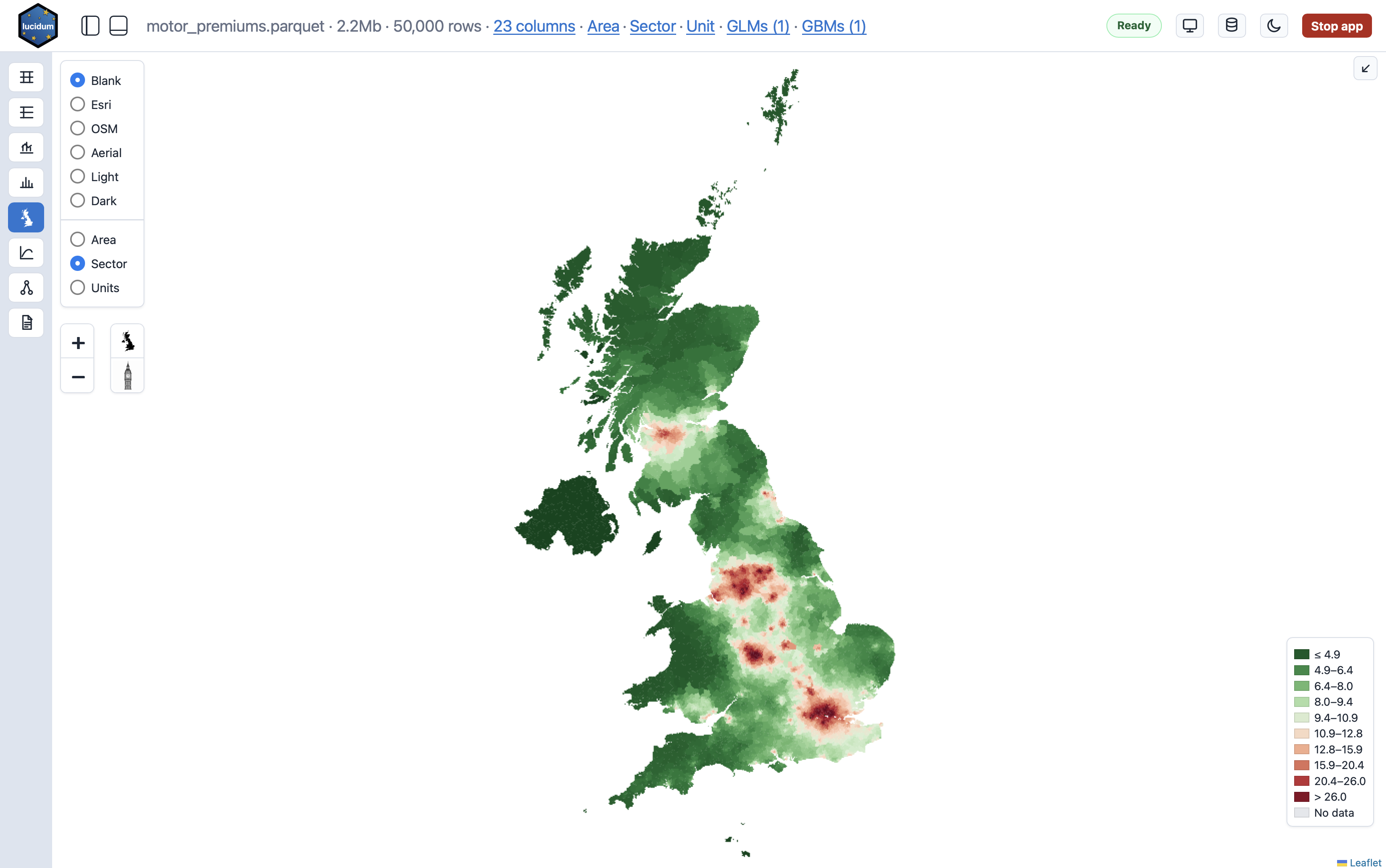UK Postcode Sector mapping tool