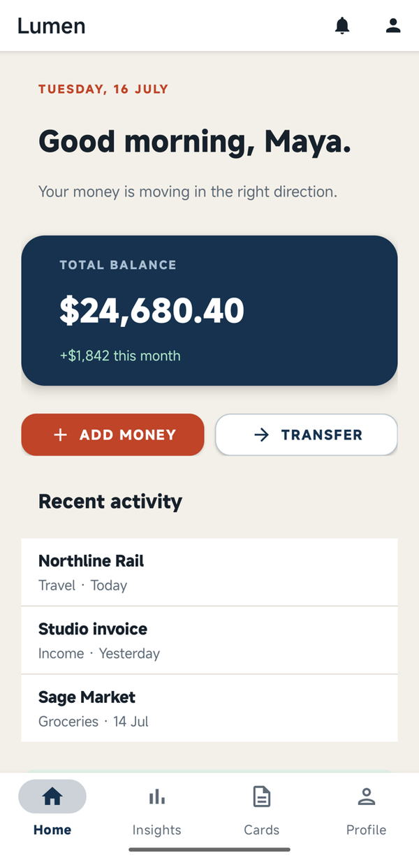 Lumen finance app built with ApkPy
