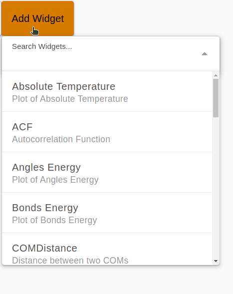 mdadash - Add Widget