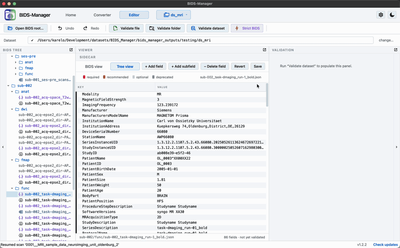 Validating a dataset: findings by scope, each naming its schema rule