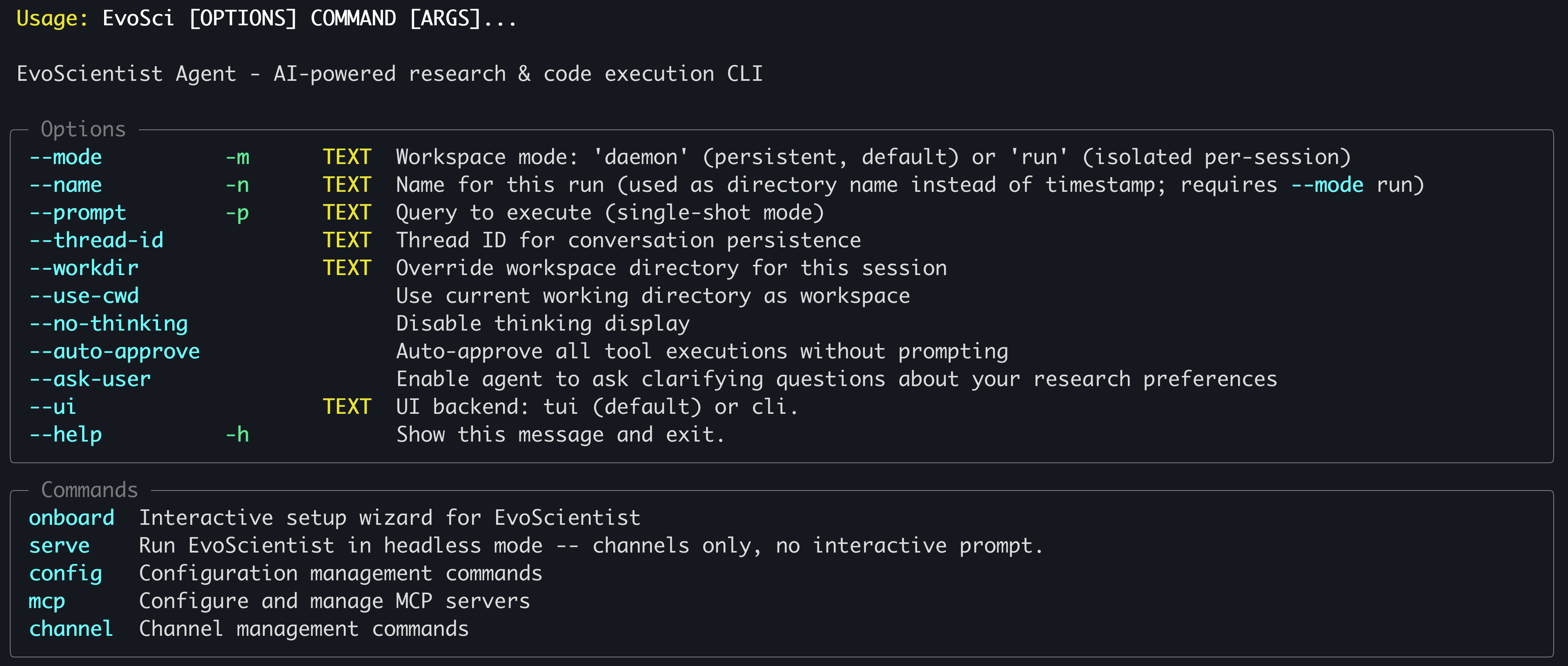 cli help