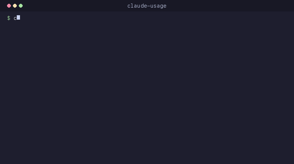 claude-usage demo