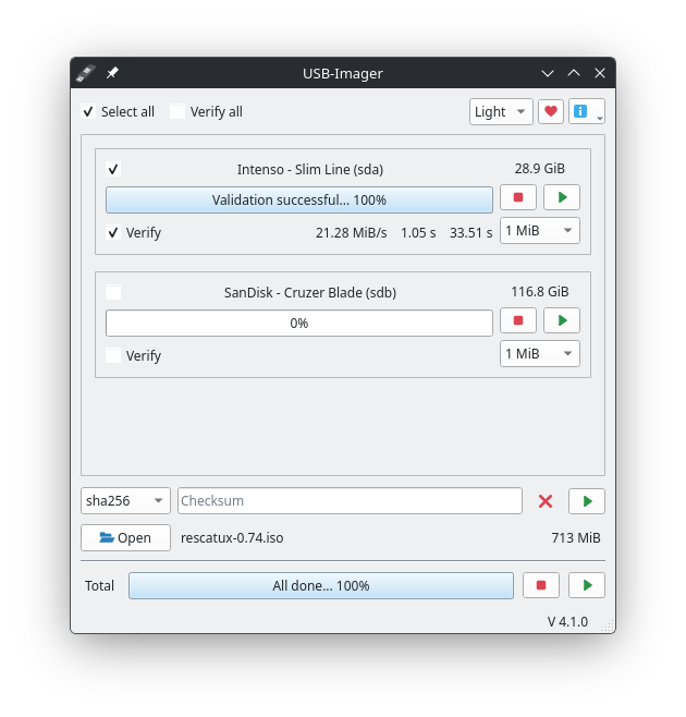 USB-Imager screenshot