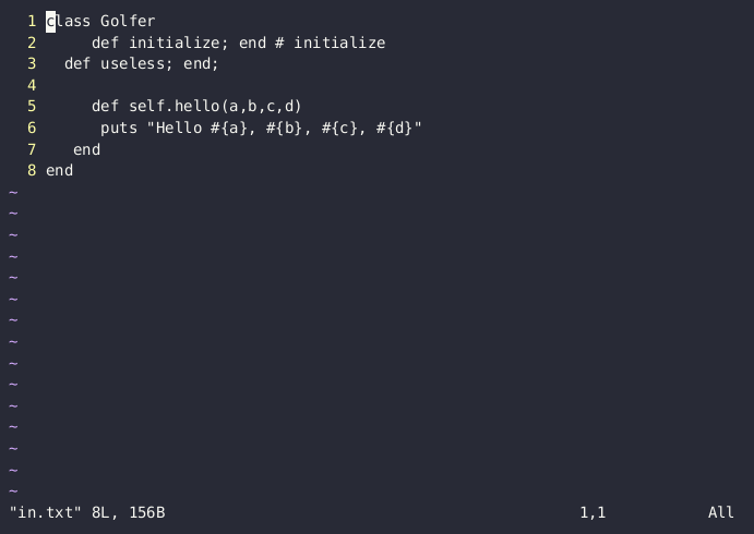 vimgolf-local-4d1a1c36567bac34a9000002-fail