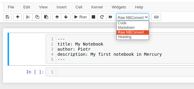 Mercury Raw Cell in Jupyter Notebook