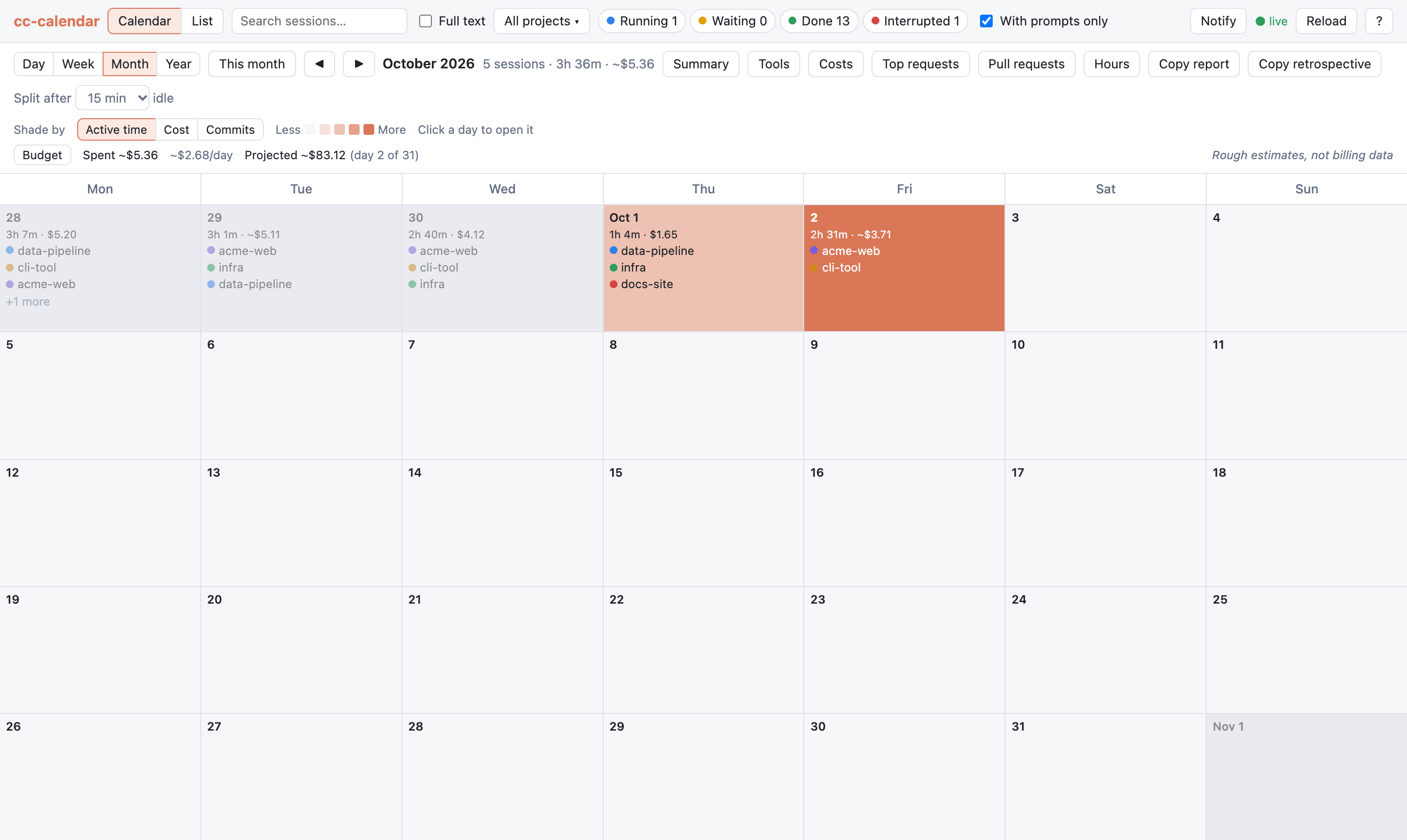 Month view