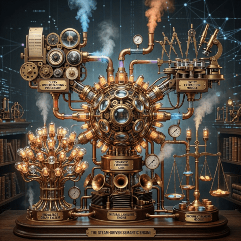 The steam-driven semantic engine, illustration from the Nexus by Example blog post