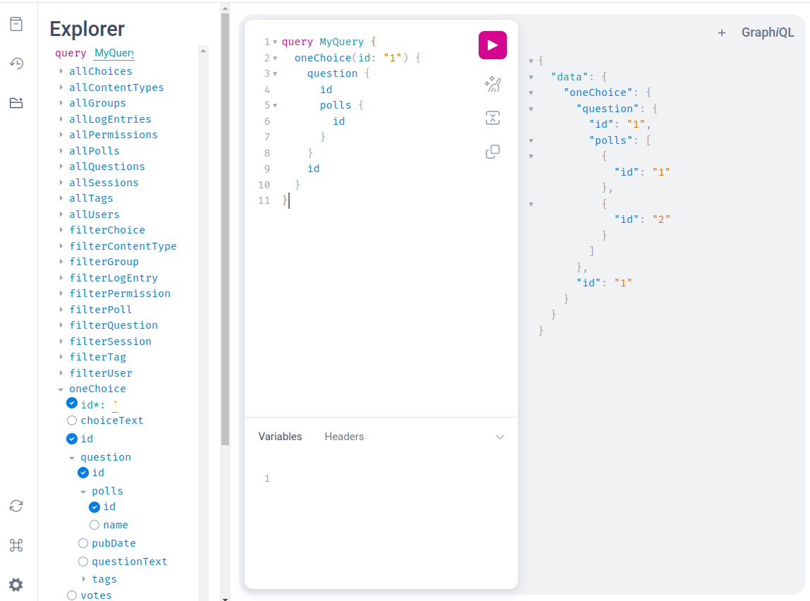 Image of GraphiQL queries 1