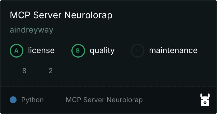Server Neurolorap MCP server