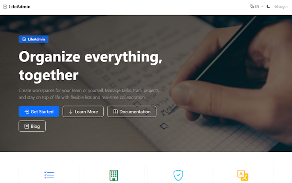 LifeAdmin - team & personal organization SaaS built on ASPPY