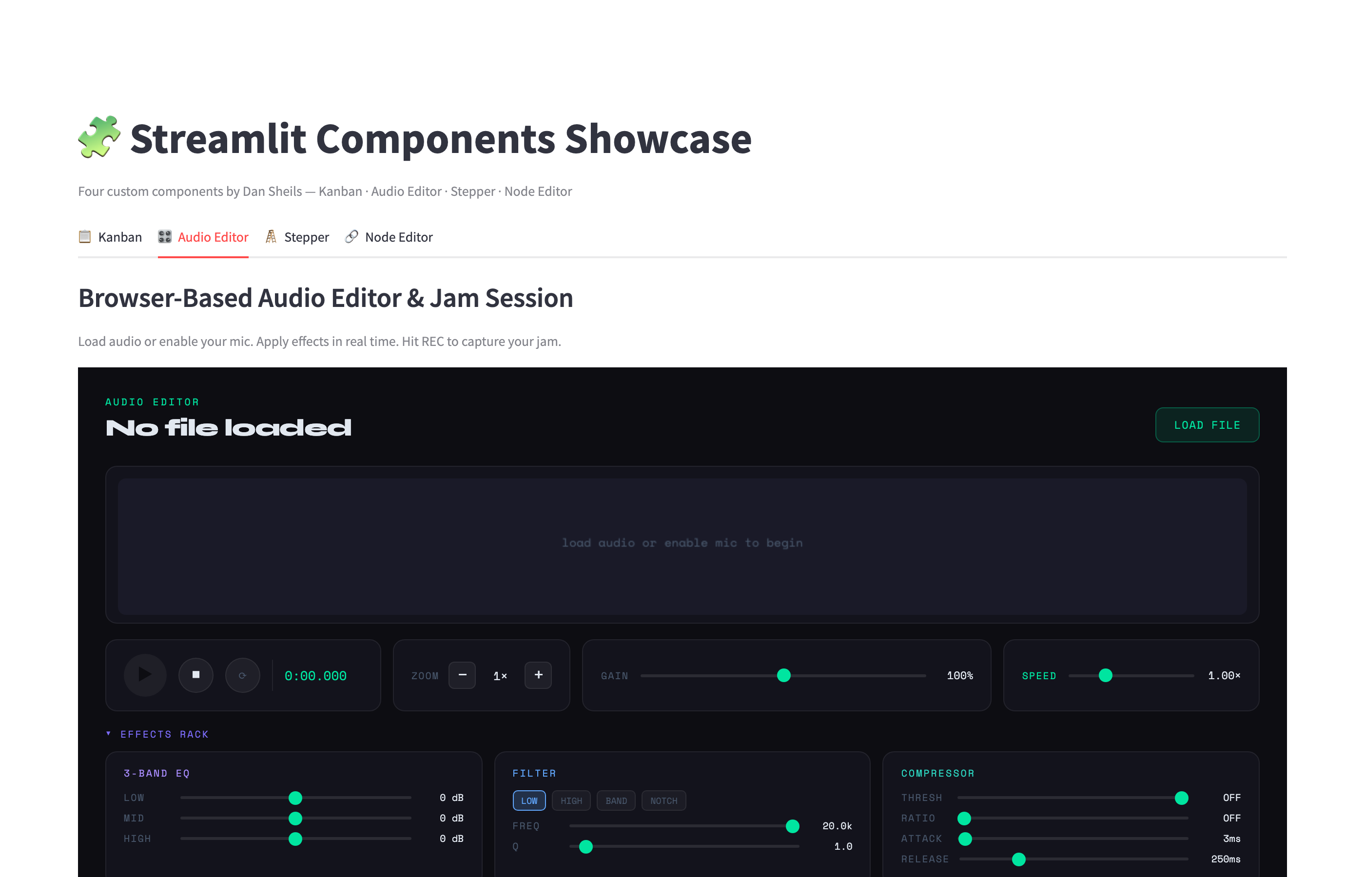 Audio editor screenshot