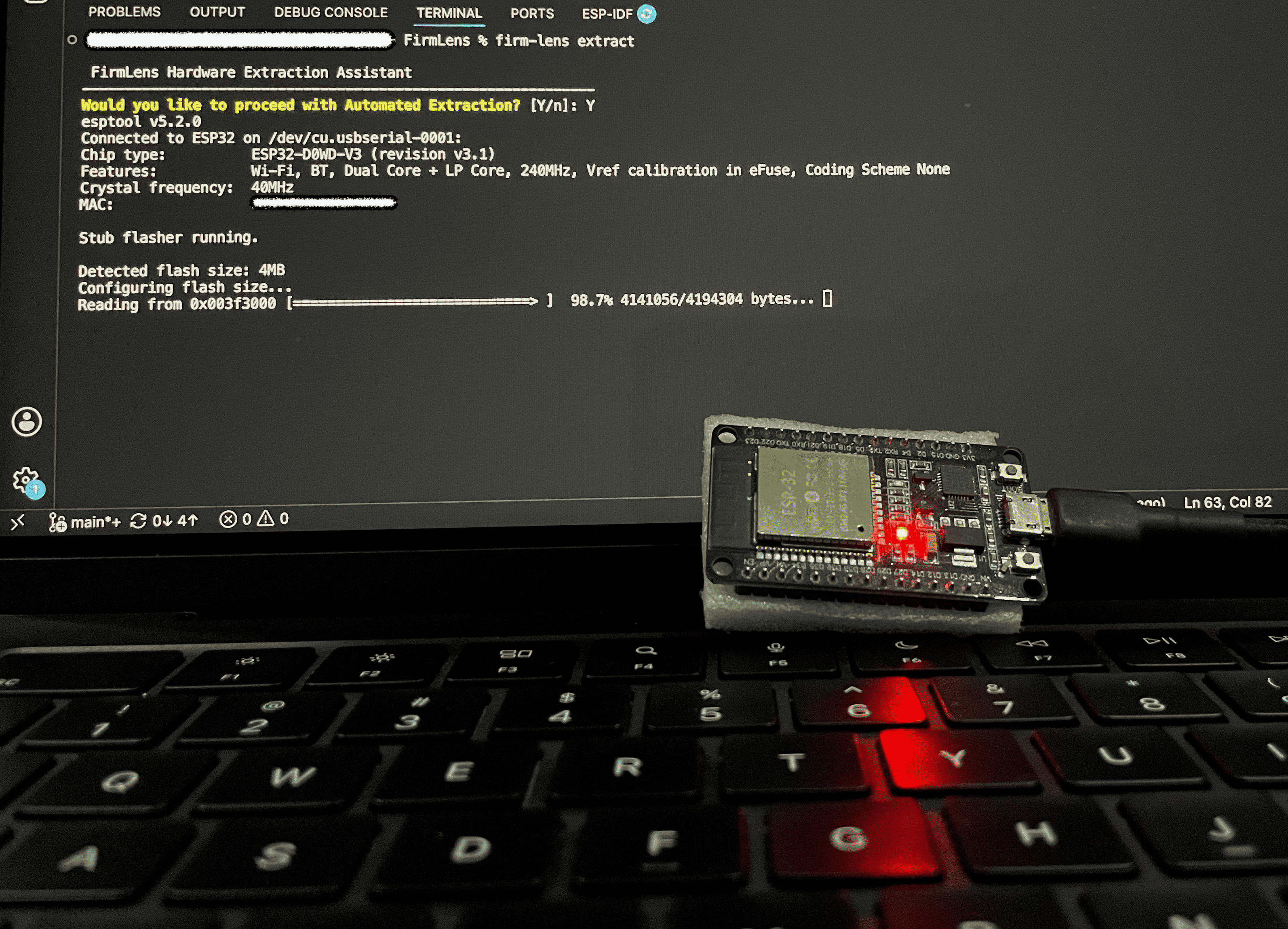 ESP32 Hardware Extraction Setup