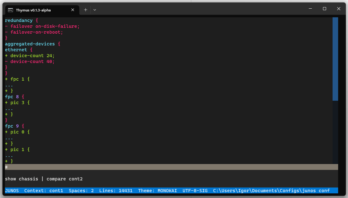 thymus_junos_compare_example