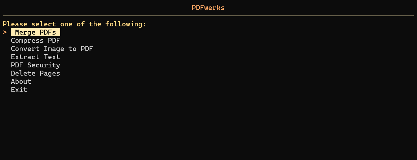 PDFwerks TUI