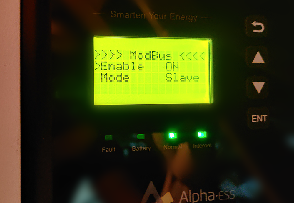 Modbus enable