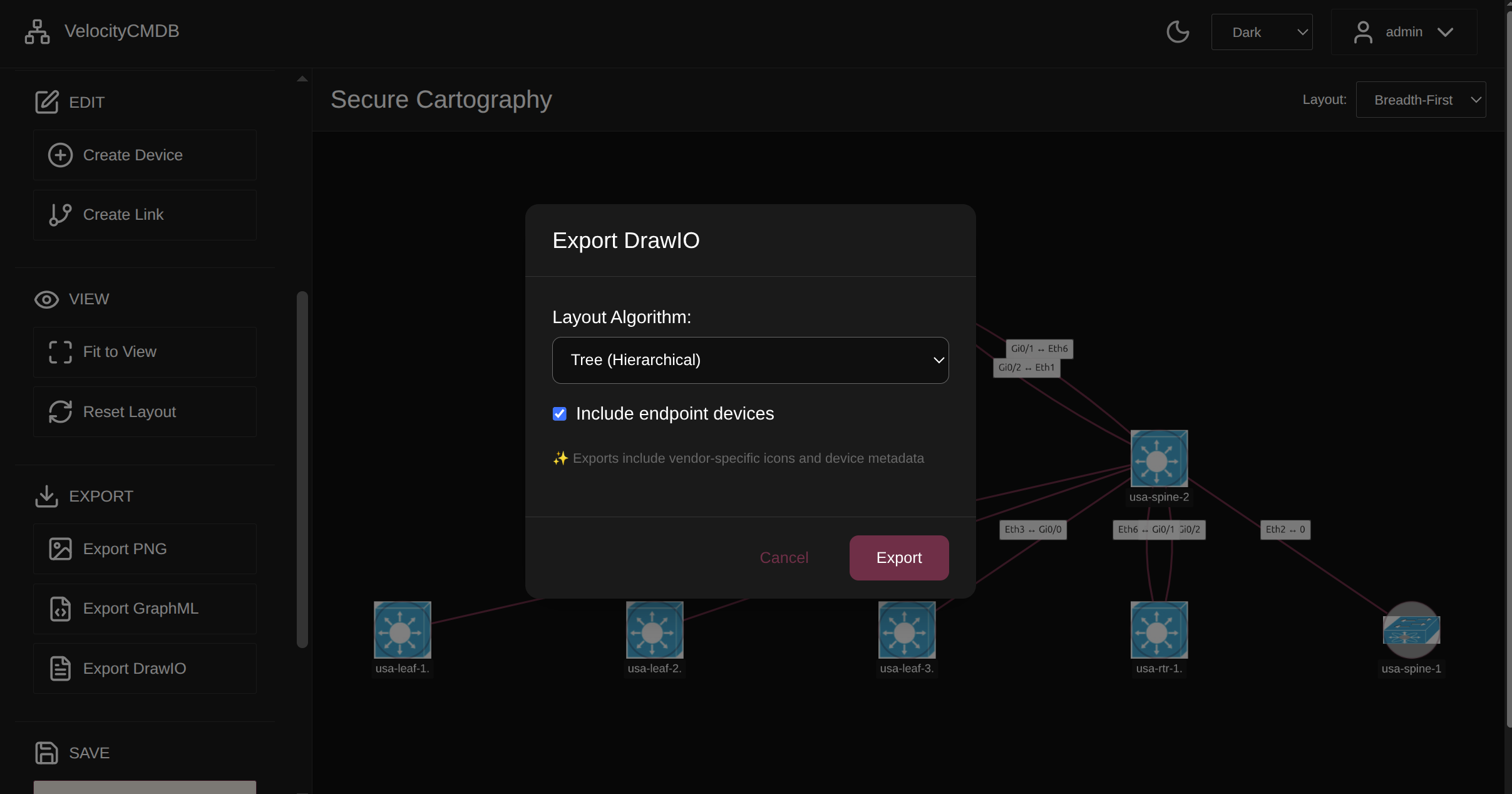Export Options