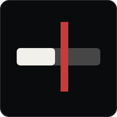 Limen — a threshold mark: a bar mostly unlit, with the crossing line in red
