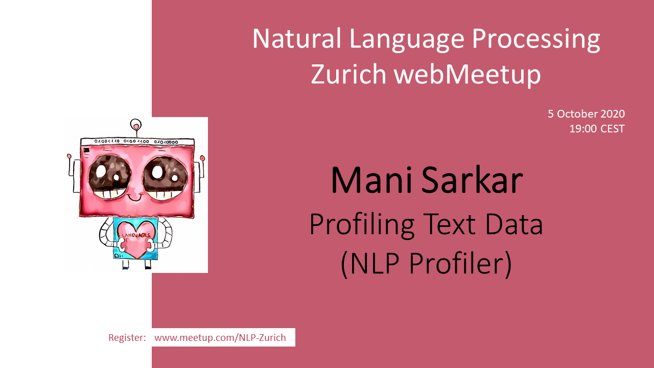 Demo of the NLP Profiler library (NLP Zurich talk)