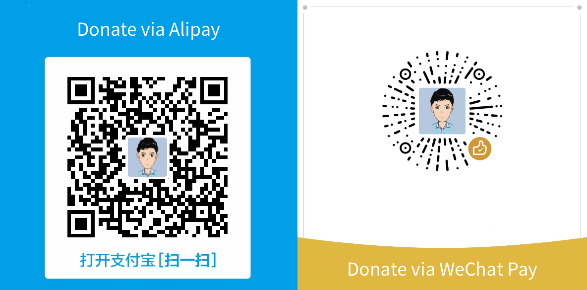 Alipay and WeChat Donation