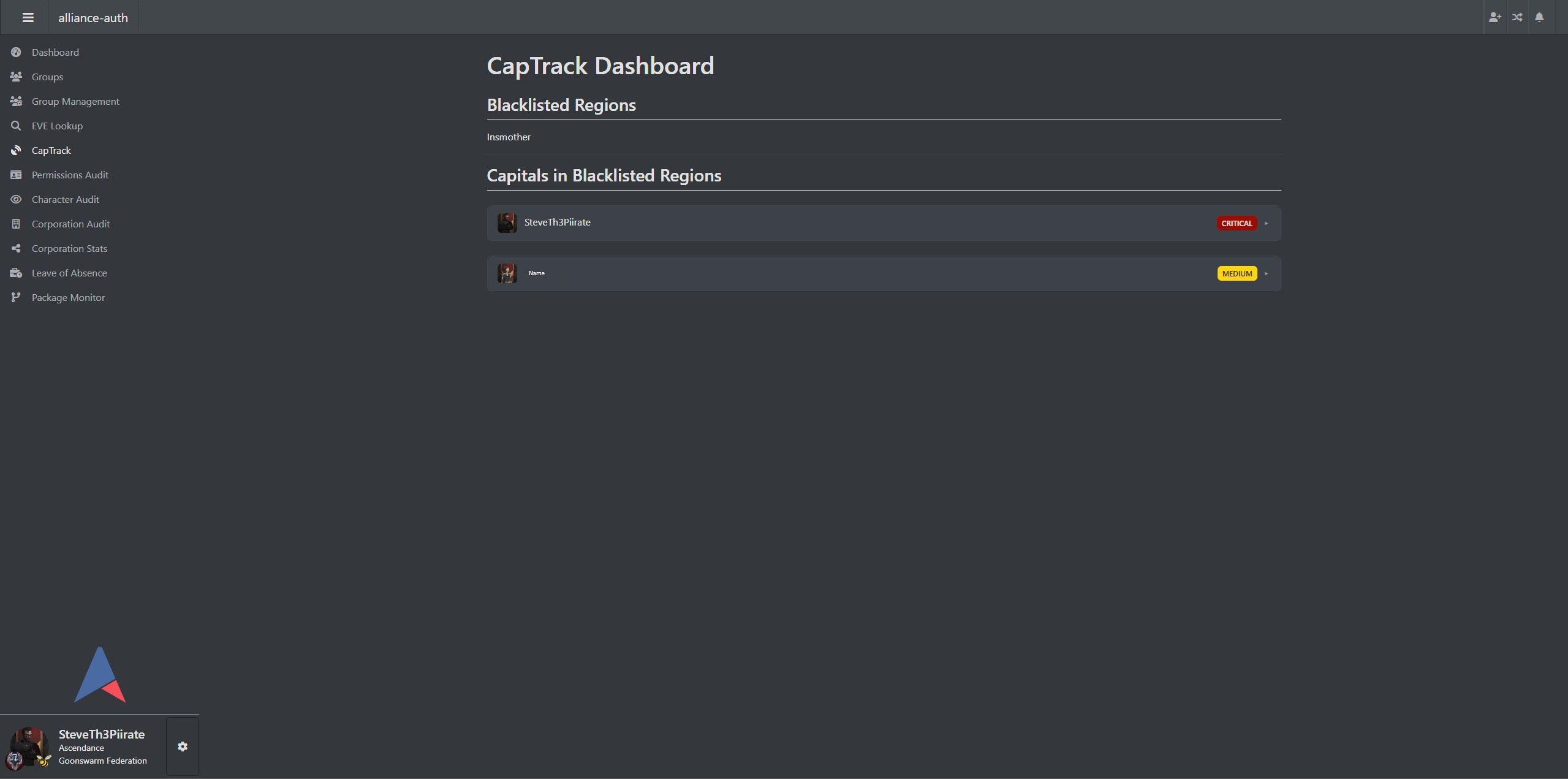Dashboard Collapsed