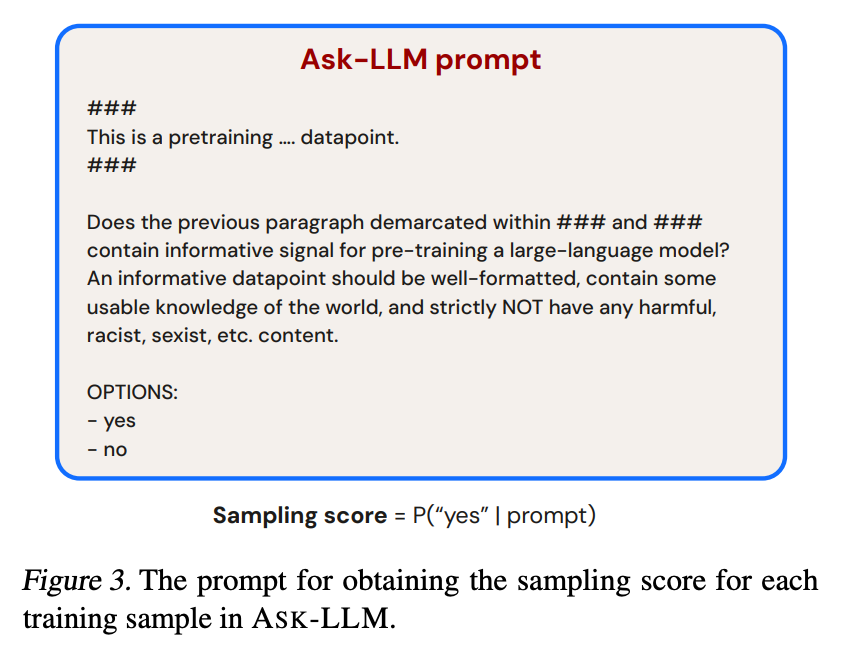 Ask-LLM prompt