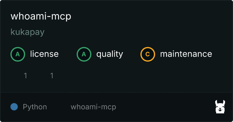 whoami-mcp MCP server
