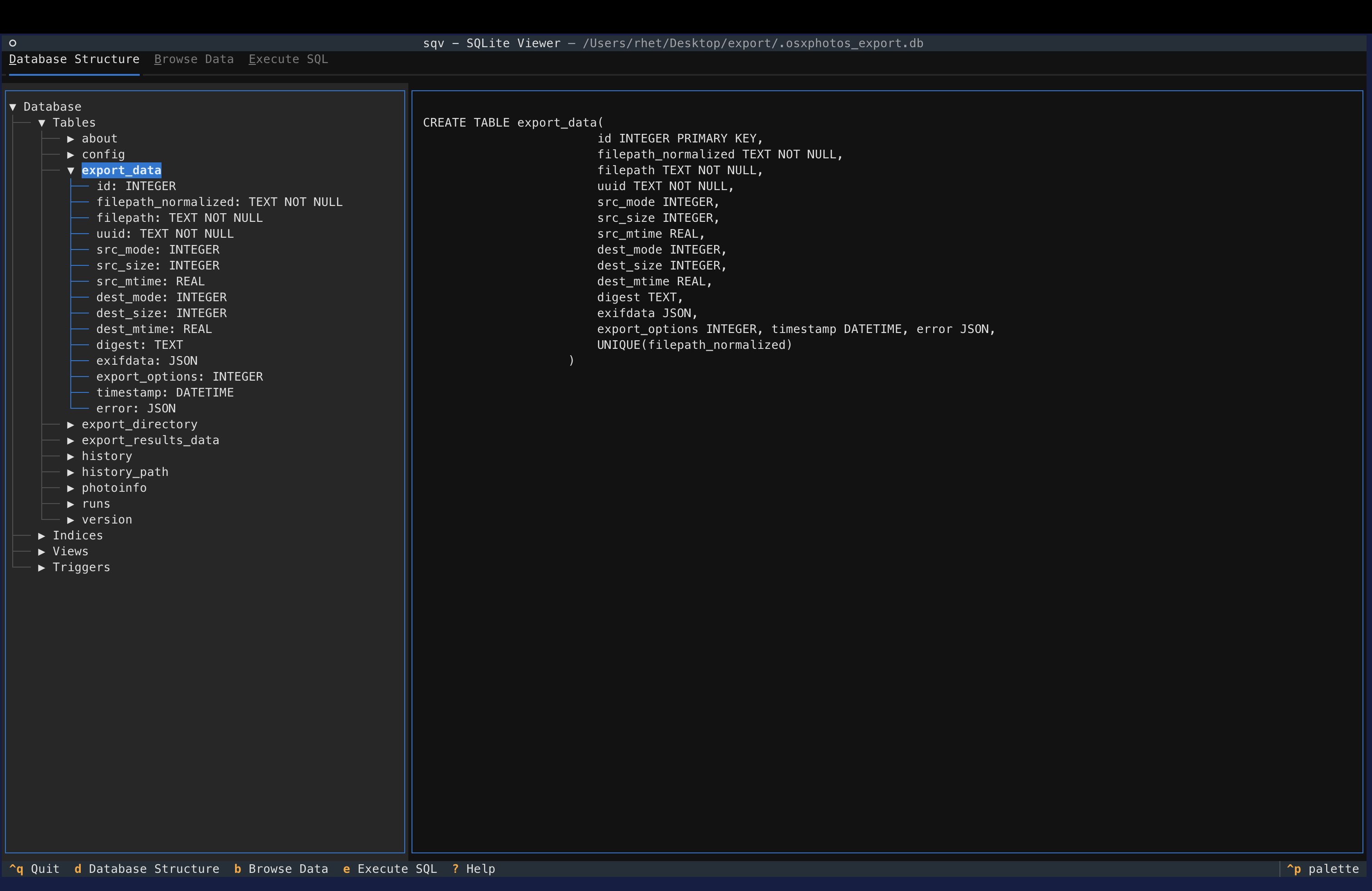 sqv structure screenshot