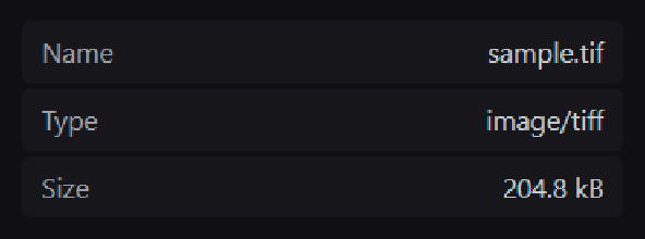 Three filled rows, a name on the left and a value on the right
