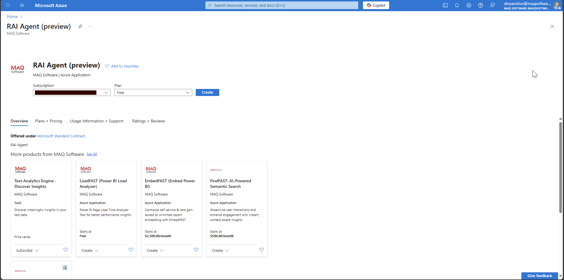 Azure Marketplace Offer