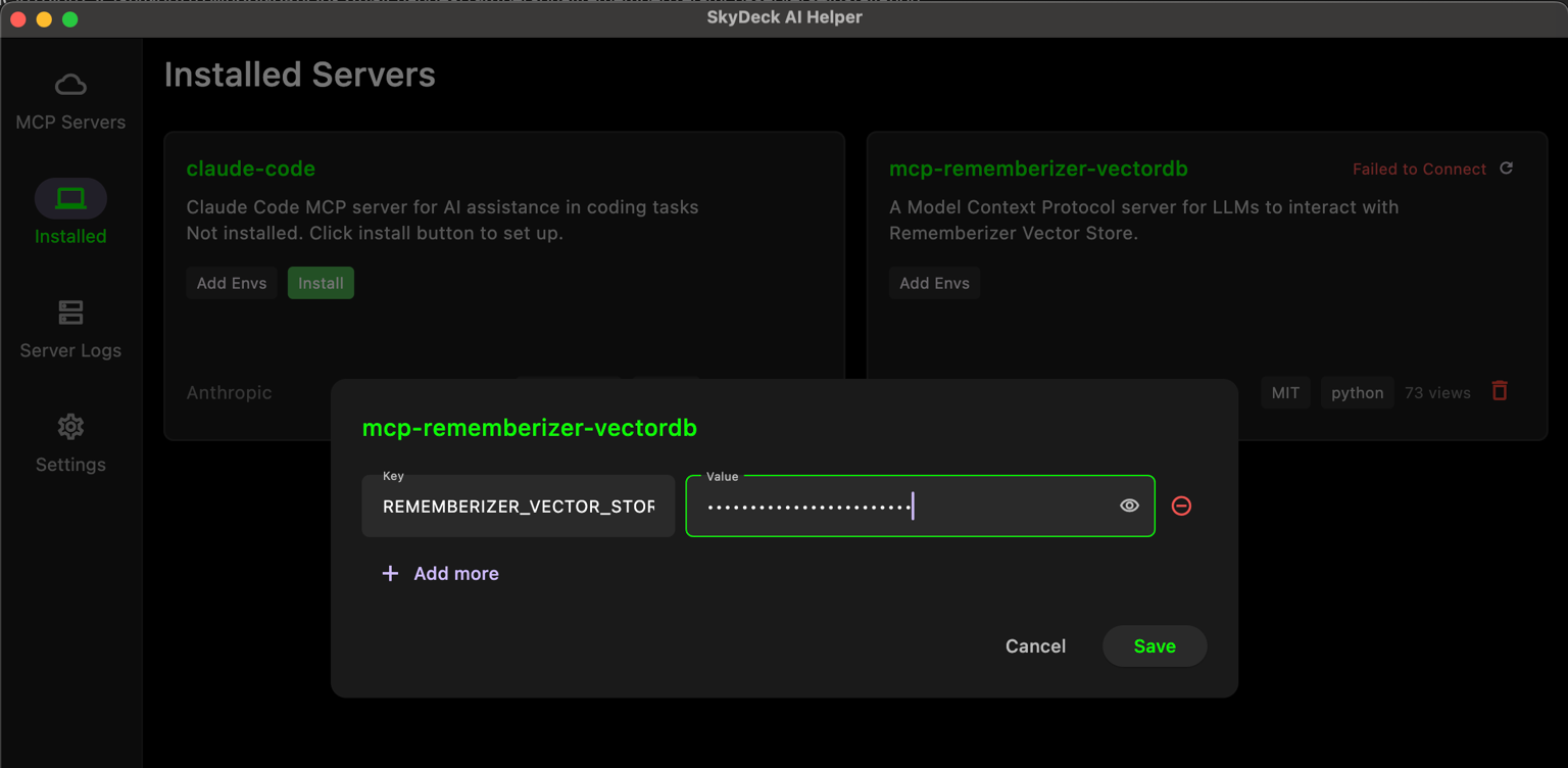 SkyDeck AI Helper App Configuration