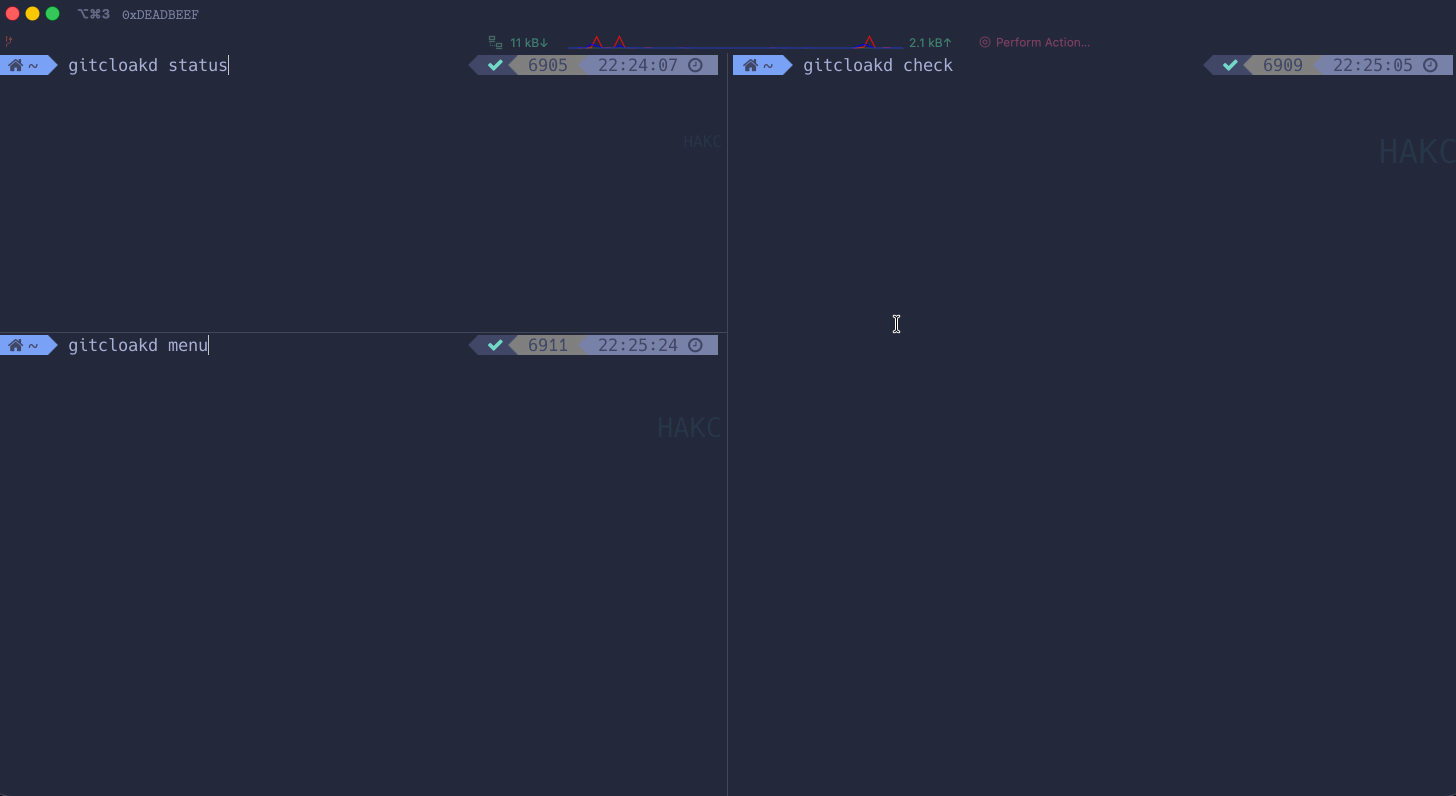 gitcloakd CLI Demo