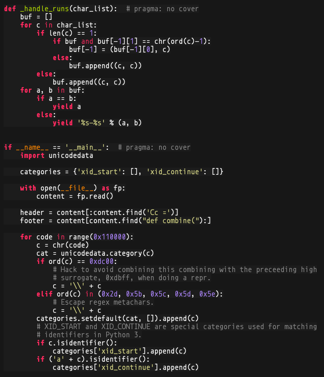 Pygments Molokai Screen Shot