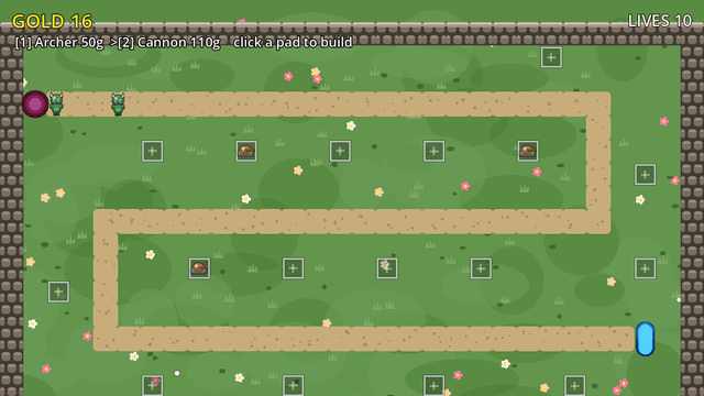 Castle Defense: a tower defense game