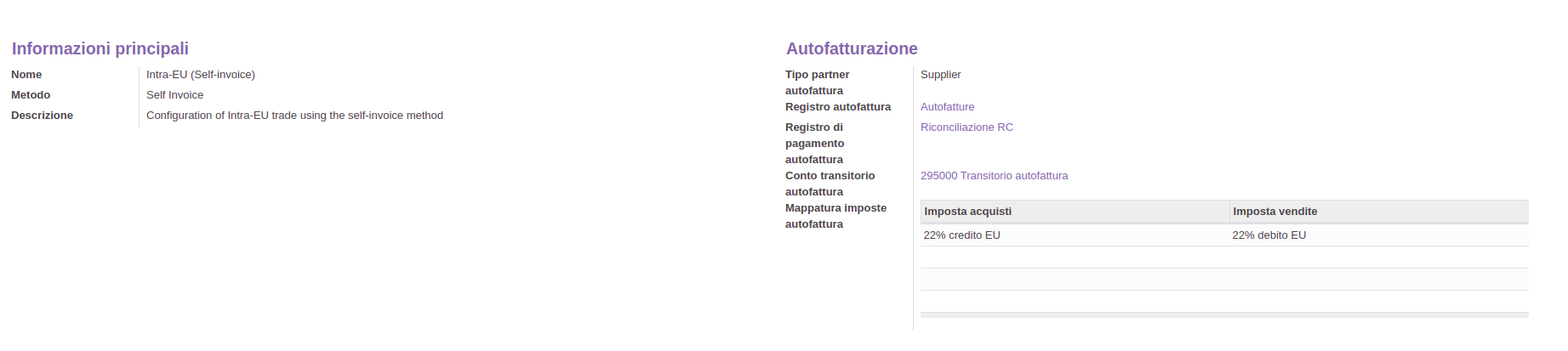 inversione contabile con Autofattura