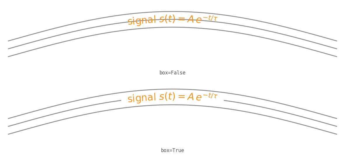 A label cleared from the lines it crosses by a white casing