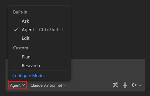 VS Code custom chat modes