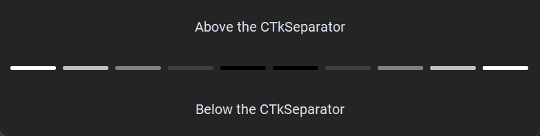 CTkSeparator Example